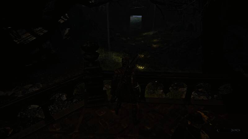 角色站在岔路口前，准备右转进入隐藏区域