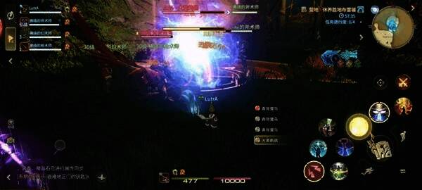 战斗界面显示多个魔鸟与BOSS同屏，玩家正在进行激烈对抗