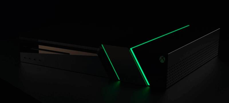 微软与AMD战略合作发布会现场画面,展示新一代Xbox芯片的研发进展