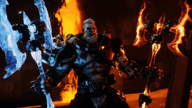 《无主之地4》游戏画面展示主角在荒野中战斗的场景,背景为充满科幻风格的外星地貌