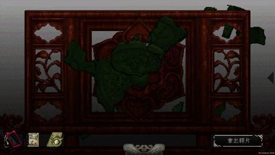 角色在昏暗光影中凝视远方，眼神中流露出坚定与悲伤交织的情感