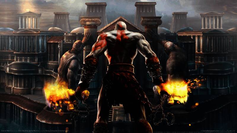 古希腊神话元素与战斗场景结合的概念艺术图