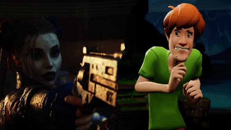 华纳兄弟经典电影与游戏角色形象拼接图