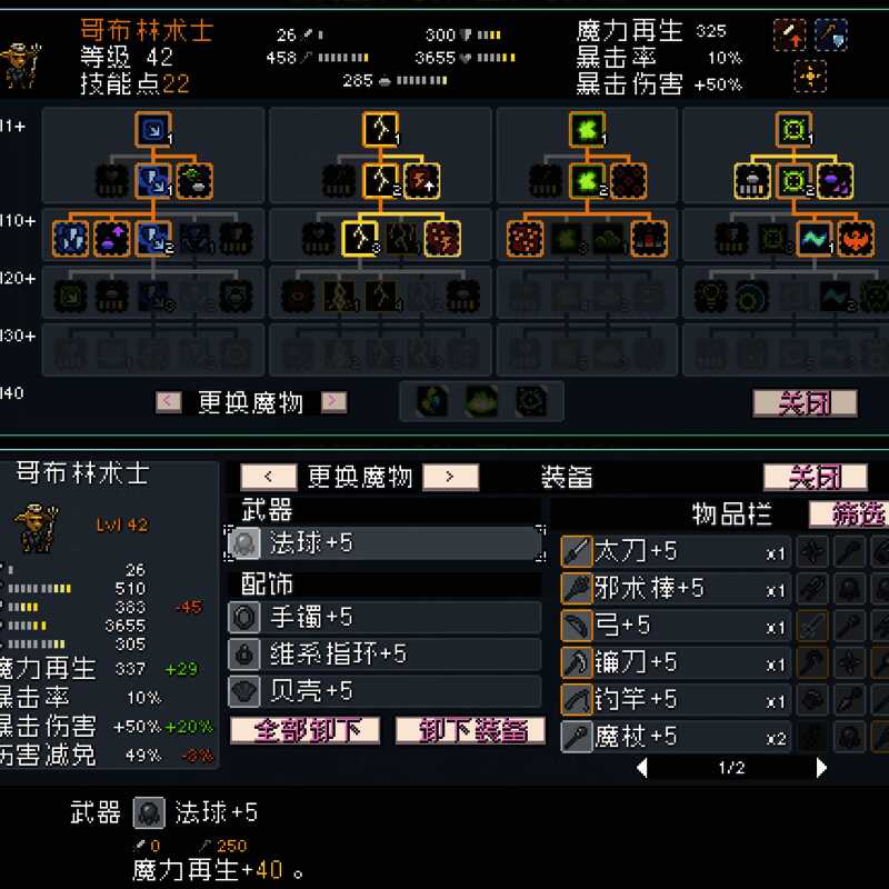 射手型哥布林装备搭配展示,突出武器与配饰效果