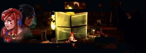 游戏中战斗场景截图,展示莉莉挥剑攻击、萨迪施展法术的双人协作画面