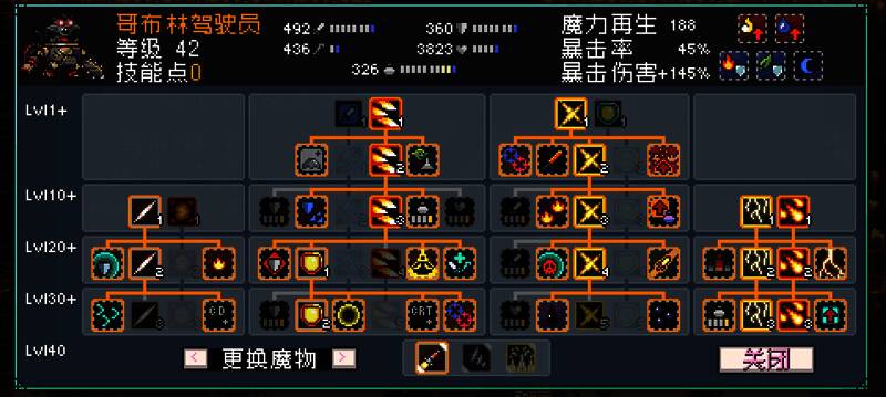 哥布林驾驶员技能加点截图,展示具体技能点分布情况