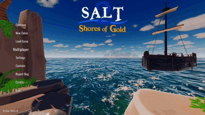 《盐2：黄金海岸》游戏封面图，展示海盗风格角色与船只