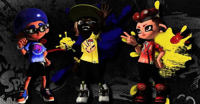 《斯普拉遁3》Switch2与初代Switch画面对比图，明显可见背景细节差异