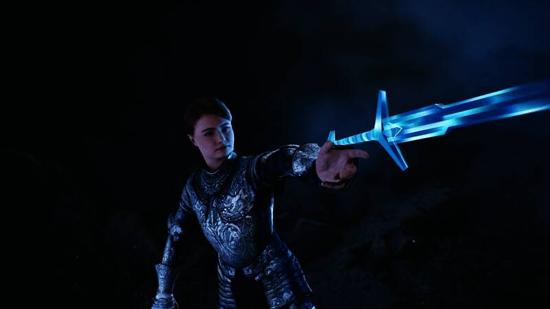 公主与Boss对峙场景，气氛紧张刺激