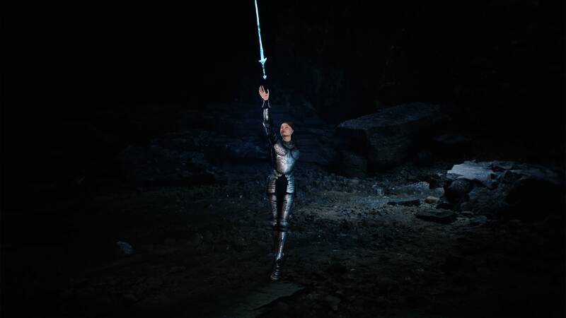 剧情过场动画，公主凝视远方神情坚定