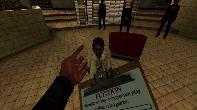 《喋血街头2:Redux》重制版概念图,展示主角在街头奔跑,背景为美式卡通风格城市