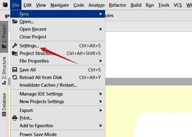 左侧导航栏展开至Editor目录,File Types选项处于选中状态