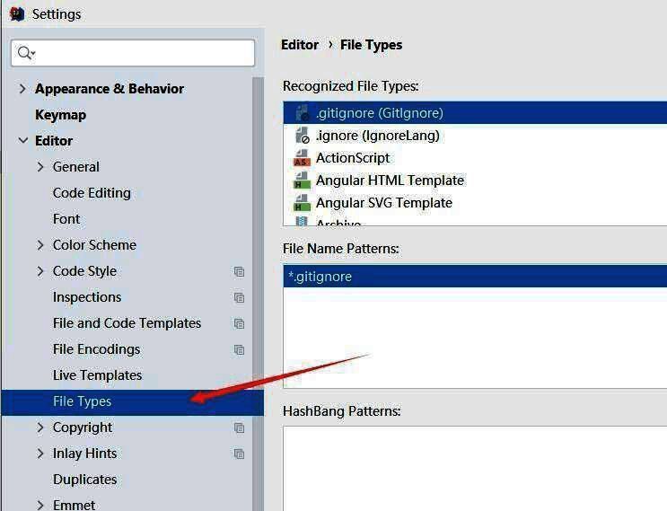 右侧设置区域展示Ignore files and folders输入框,等待输入node_modules;