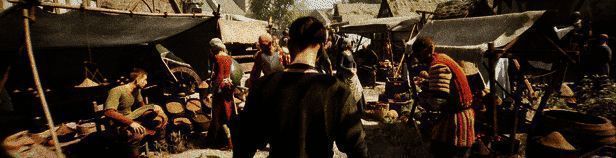 玩家角色站在高处俯瞰宏伟的中世纪城市,远处可见城墙与塔楼建筑群落错落分布