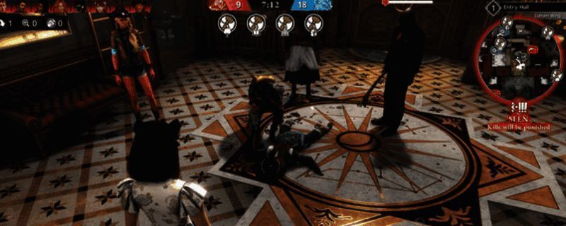 《欺杀旅社》游戏封面画面，展现复古旅馆风格场景，营造神秘氛围