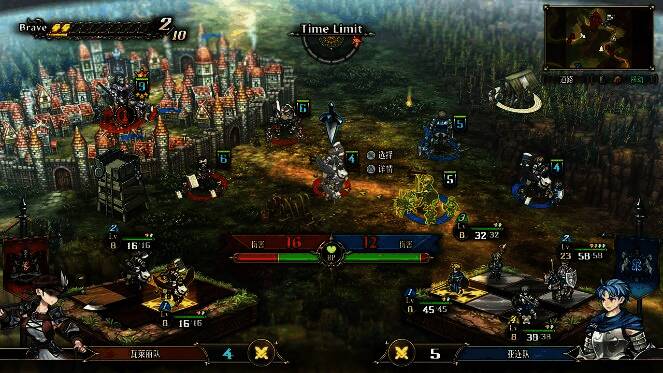 游戏中的策略布阵界面与角色技能展示