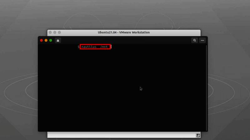终端界面中输入命令打开mnt文件夹,展示文件资源