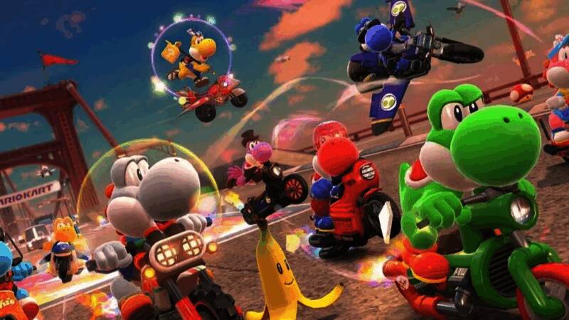 图表显示《马里奥赛车:世界》与《马力欧赛车8 豪华版》开发团队人数对比