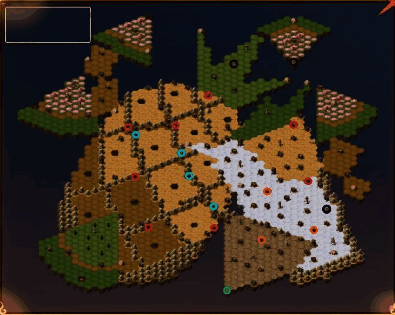 完整远征地图布局，标注各类主题徽章与起始点位