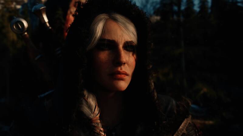 《巫师4》技术演示画面,展现新区域Kovir的壮丽景色与主角希里的全新造型