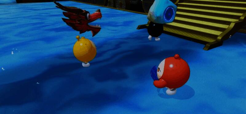 蛋仔们齐心协力搬运物资,画面中角色表情欢快,气氛积极向上