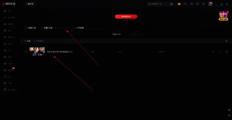 已下载视频列表展示,支持一键播放功能