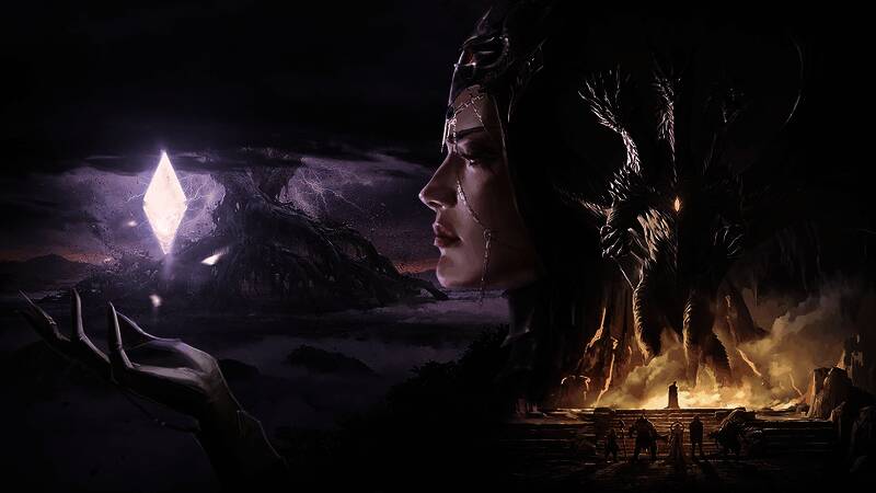 暗黑女士释放威能技画面,金色光芒笼罩战场