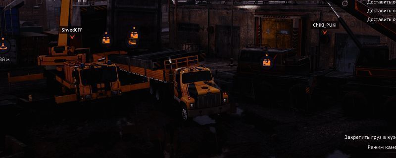 《灾后修复师》游戏界面截图，展示施工仓库外观及部分商品陈列