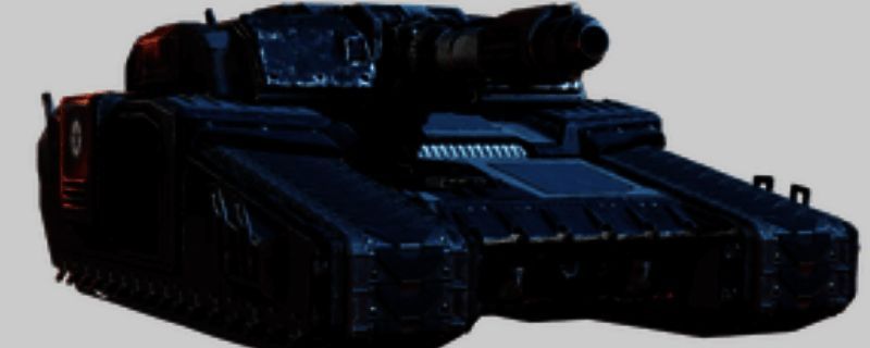 湮灭坦克正面视角展示，炮塔巨大且装甲厚重，整体造型极具压迫感