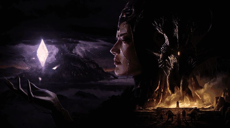 黑暗女士技能释放特效演示，猩红光芒席卷战场