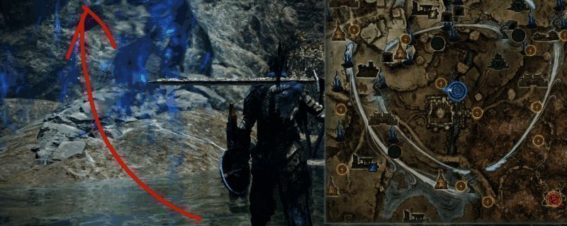 游戏界面展示山妖主城地形结构,复杂建筑与河流交错分布