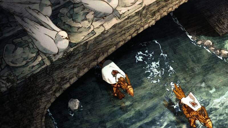 主角兰萨与迪利塔并肩作战，场景充满史诗感