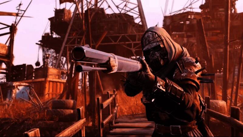 《辐射76》游戏界面截图，废土世界场景细节展现