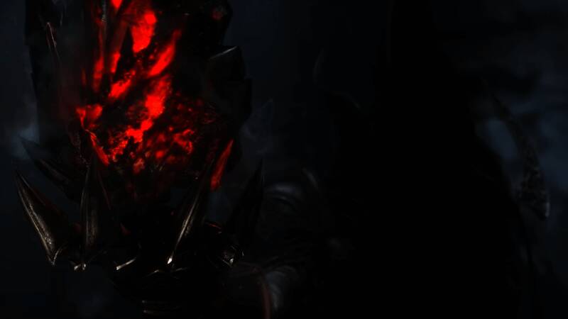 死亡天使马萨伊尔俯瞰庇护之地,背景为破碎的世界之石