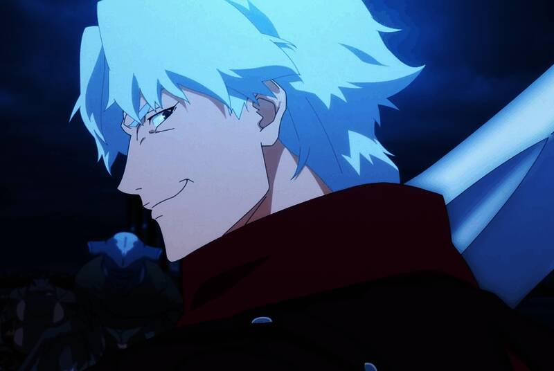 《鬼泣5》游戏封面展示,角色但丁手持武器,背景为黑暗哥特风格