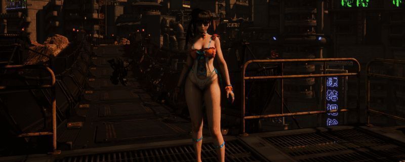 剑星游戏角色穿着海的女仆进行钓鱼的场景,画面细腻,风格唯美