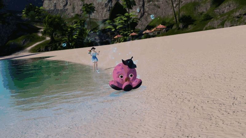 角色使用水枪后变成Q弹小章鱼,搞笑又可爱