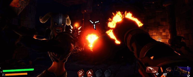 游戏主界面展示,背景为神秘北欧风格场景,中央为游戏LOGO