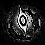 衍生卡负能图标，黑色能量球状物