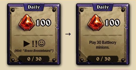 布莱恩·铜须任务界面展示战吼随从任务说明