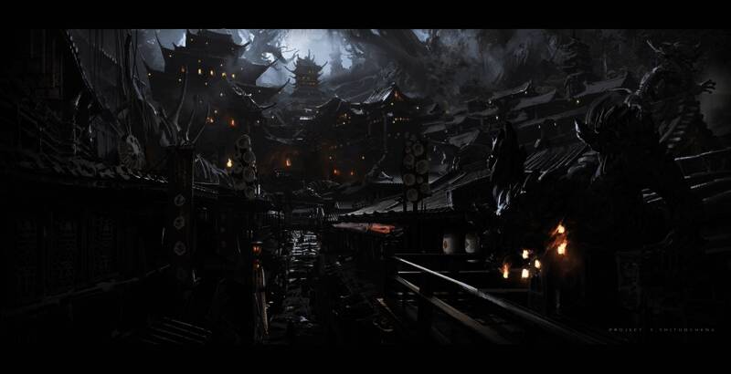 最终未采用的狮驼国艺术构思图,展现更加奇幻的地貌设计