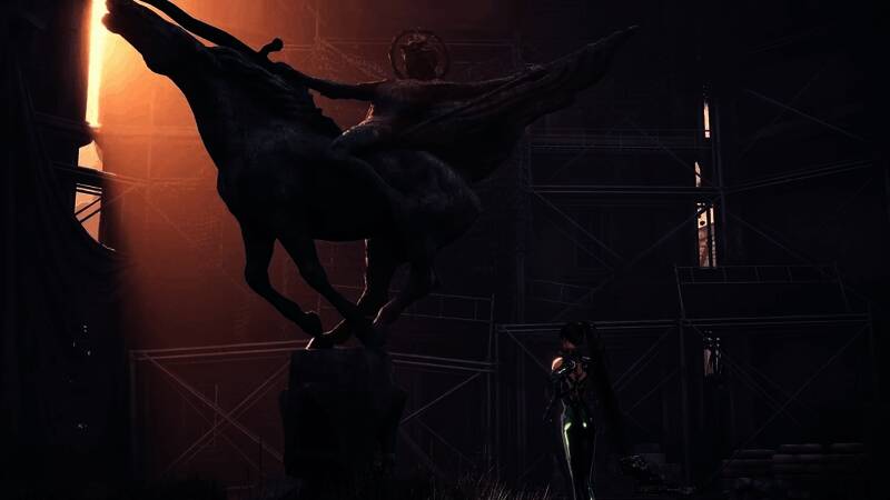 《剑星》拍照模式宣传片截图，展现角色伊芙在不同场景下的精美构图