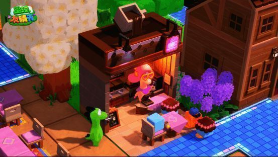 游戏编辑器界面展示，玩家正在设计自己的迷你小游戏场景