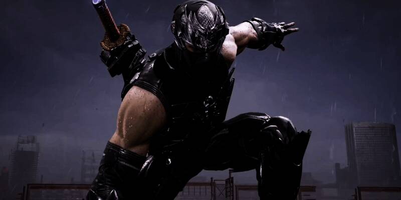 《忍者龙剑传4》游戏实机演示截图，展现高速战斗场面