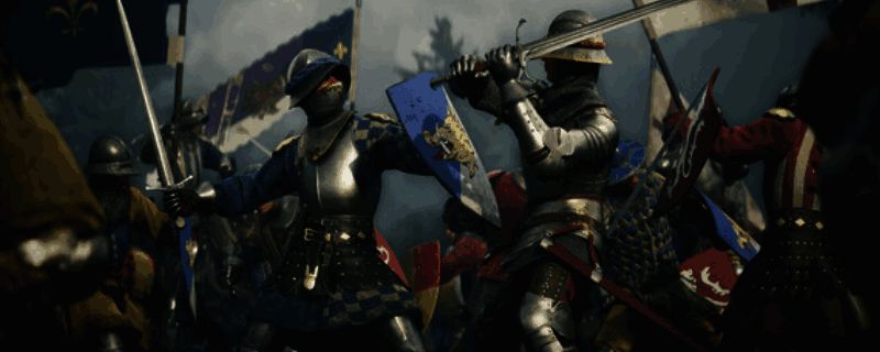 《编年史：中世纪》游戏画面展示，城堡、骑士与战场交织的中世纪风格场景