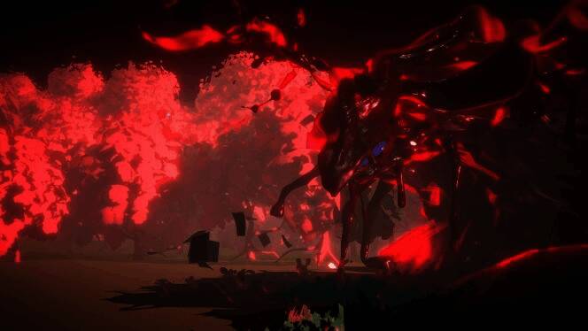 另一角度的威胁生物画面，光影交错营造压抑气氛