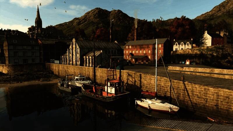 玩家驾驶渔船在湖泊中进行鱼类养殖