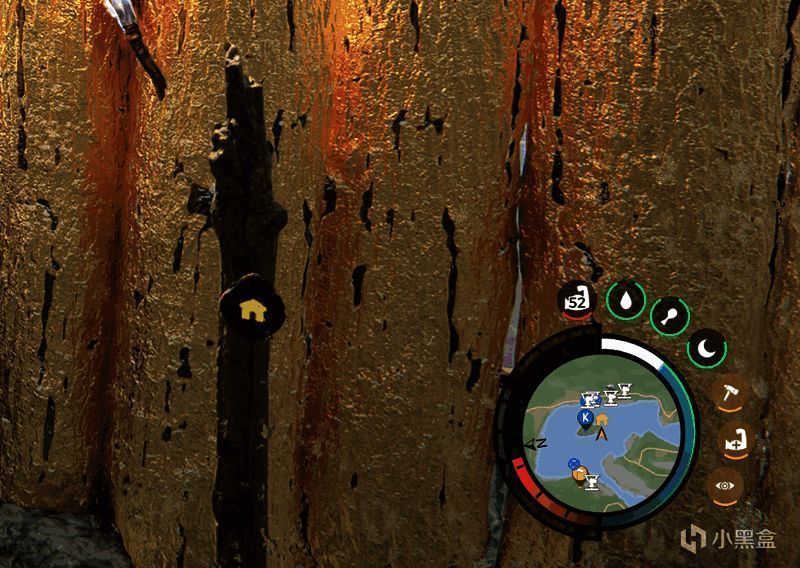 地图界面上显示黄色标记点,清晰可见