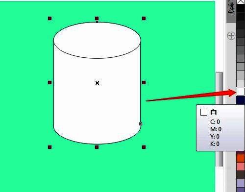 完成绘制的圆柱体三维效果图