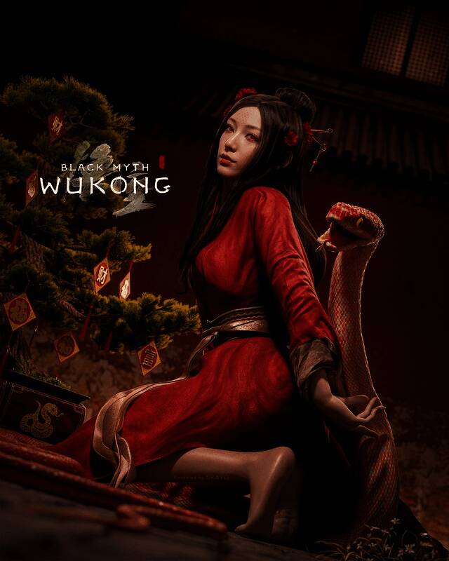 丛林中的神秘角色背影,光影交错,营造出紧张而神秘的气氛